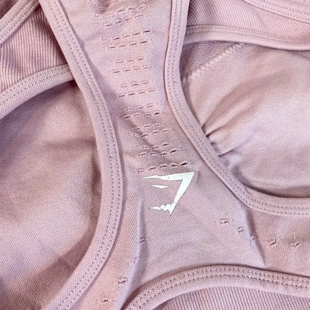 Gymshark‎ Womens Racerback Tank Seamless Sports Bra Purple XS Stretch Training